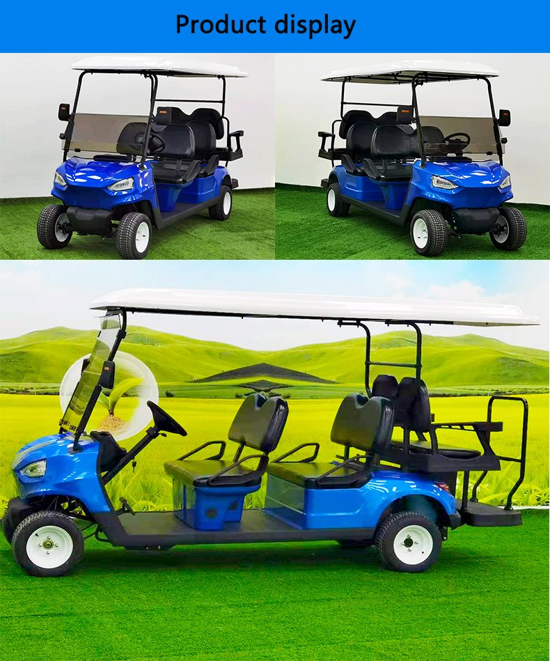 Luxury 6 Seater Solar Golf Cart 4kw Electric 48v Ac Motor With Sightseeing Buggy For Sale (12)