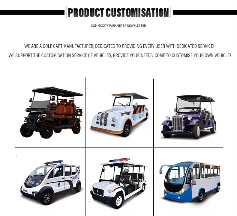 New 4+2 Seat Electric Touring Car Club Car Electric Golf Cart Classic Hunting Cart (13)