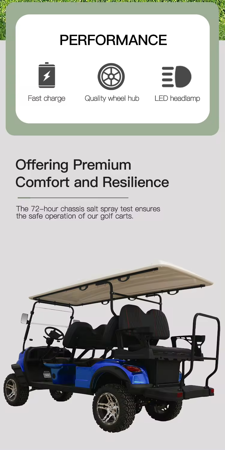 Professional Design Adequate Stock Golf Cart Battery Electric Hunting 4+2 Seats Forge H4+2 Prices Electr (4)