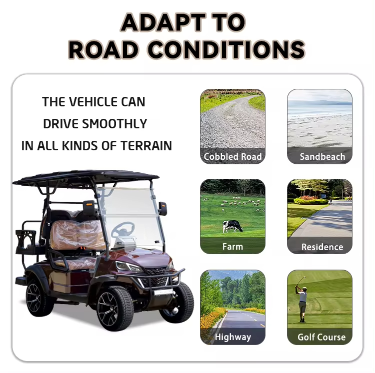 Professional Design Adequate Stock Golf Cart Battery Electric Hunting 4+2 Seats Forge H4+2 Prices Electric G (3)