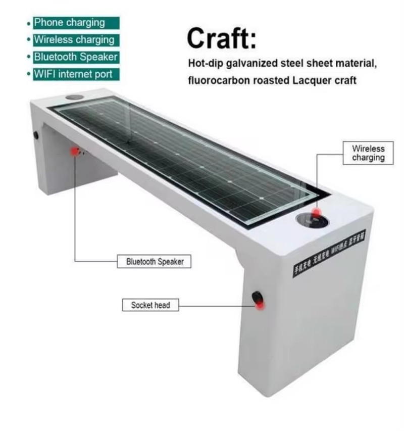 Smart Solar Bench With Panel 18v 90w (7)