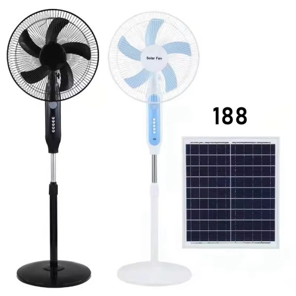 Solar Fan 15v 20w With Led Night Light Potable (2)