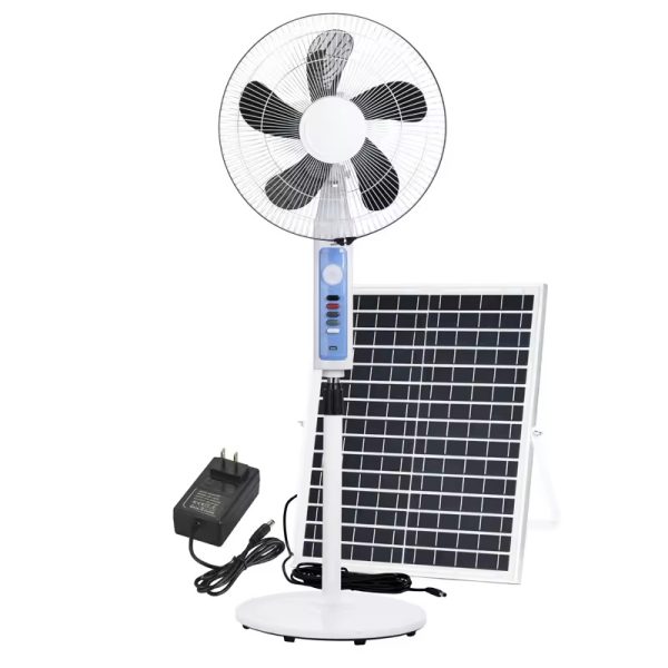 Solar Fan 15v 20w With Led Night Light Potable (6)