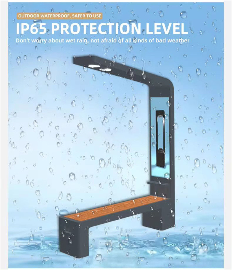 Solar Smart Bench With Charging Wifi Public Facilities (3)